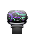 Smartwatch KSIX Iria, Pantalla AMOLED 1.7”, Aut. 4 días, Correa metal y silicona, Modos deporte y salud, Llamadas, Negro