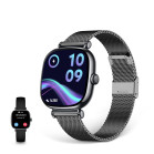 Smartwatch KSIX Iria, Pantalla AMOLED 1.7”, Aut. 4 días, Correa metal y silicona, Modos deporte y salud, Llamadas, Negro
