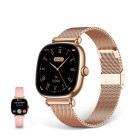 KSIX Iria Smartwatch, 1.7” AMOLED Dis, 4-Day Battery life, Metal & Silicone Straps, Fitness & Health Modes, Calls, Pink