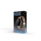 Smartwatch KSIX Iria, Pantalla AMOLED 1.7”, Aut. 4 días, Correa metal y silicona, Modos deporte y salud, Llamadas, Rosa