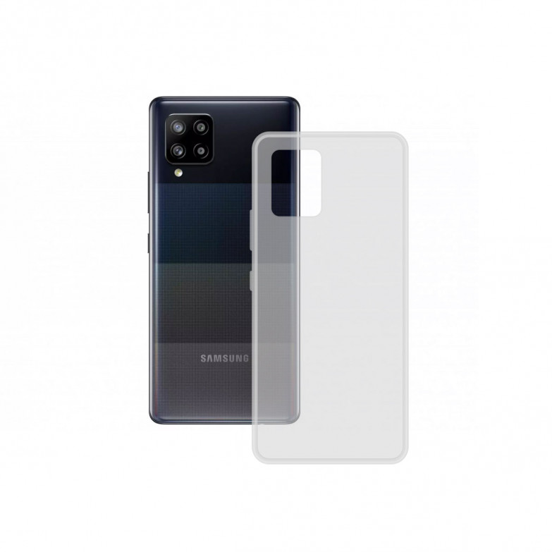 Funda con tapa para Samsung Galaxy A42 5G, Flexible, Transparente