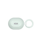 KSIX Neutron wireless earphones, USB-C, Compact Design, Carabiner Clip, 4h+16h Battery life, Calls, Green
