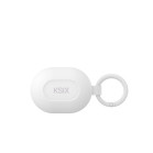 KSIX Neutron wireless earphones, USB-C, Compact Design, Carabiner Clip, 4h+16h Battery life, Calls, White
