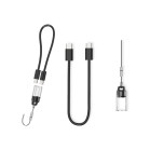 Powerbank KSIX 10.000 mAh, Carga rápida 22,5 W PD, Carga simultánea, Cable Convertible USB-C + lazo, Pantalla LED, Negro