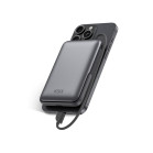 Powerbank KSIX 10.000 mAh, Carga Rápida 22,5W PD, Compatible MagSafe® y AppleWatch®, Soporte integrado, Negro