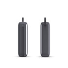 KSIX 20,000 mAh Powerbank, 22.5W Fast Charging PD, Integrated USB-C and Lightning Cables, LED Display, Grey