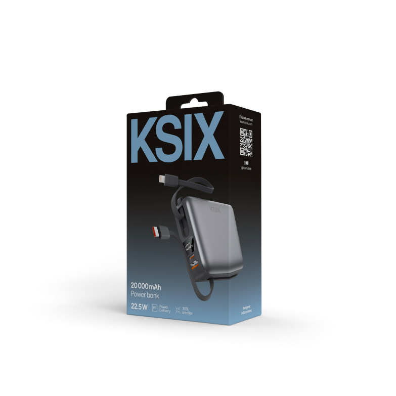 KSIX 20,000 mAh Powerbank, 22.5W Fast... KSIX 20,000 mAh Powerbank, 22.5W Fast...
