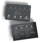 Estuche con anillos de muestra KSIX Saturn, guia de tallas, 5 testers