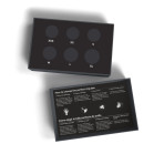 KSIX Saturn sample ring case, size guide, 6 sizes