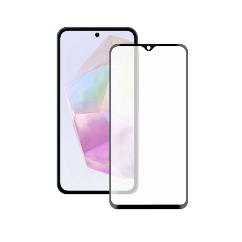 Protector de pantalla para GALAXY A36/A56, Vidrio templado, Resistencia 9H, Grosor 0,3 mm, Borde negro, Negro