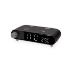 KSIX Alarm Clock and Wireless Charger 10W, Temperature indicator, Black