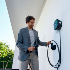 Kit cargador Wallbox Pulsar MAX coche eléctrico + medidor monofásico + soporte, 7.4kW, Monofásico, Tipo 2, Cable 5m, Negro