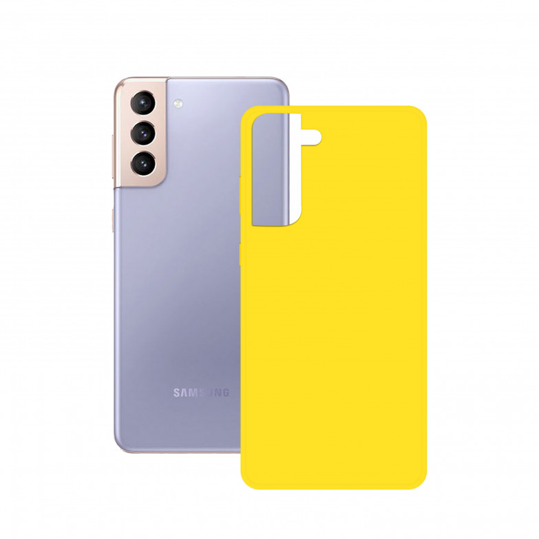 Silk Case For Galaxy S21 Plus Ksix Yellow