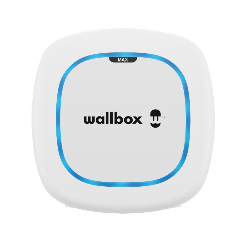 Cargador coche eléctrico Wallbox Pulsar MAX, 22kW, Trifásico, Tipo 2, Cable 5m, App MyWallbox, PowerSharing, Blanco