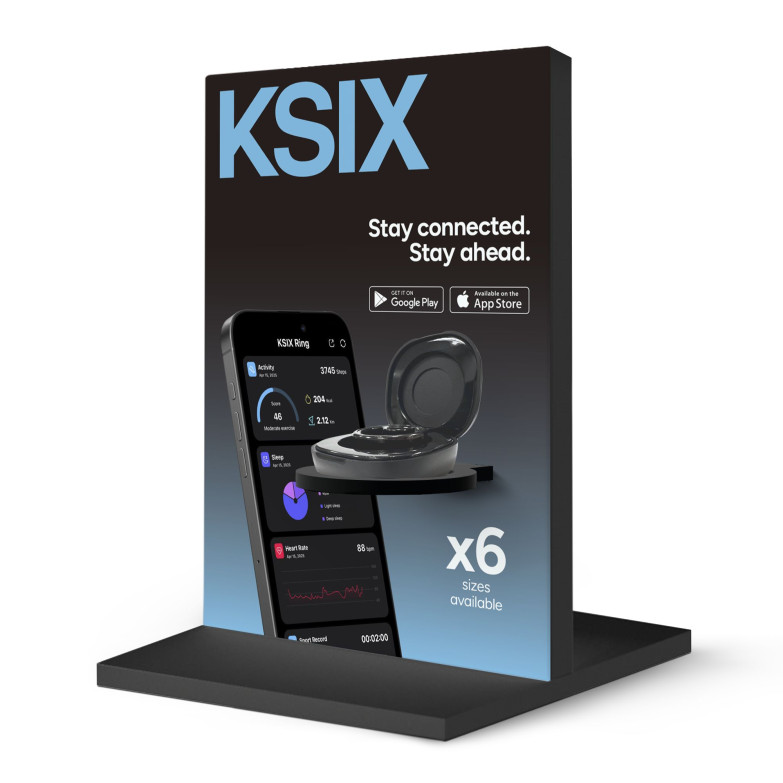 KSIX Saturn smartring individual display stand, Assembly in seconds, 21 x 14 x 10 cm, PVC