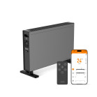 Calefactor eléctrico de convección inteligente KSIX Blaze, 2000W, Pantalla LED táctil, App Tuya, Control remoto, negro