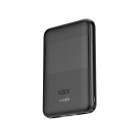 Powerbank KSIX Slim 5.000 mAh, Polímero de litio, 10 W, Cable USB-A a USB-C incluido, Carga simultánea, Negro