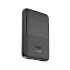 Powerbank KSIX Slim 5.000 mAh, Polímero de litio, 10 W, Cable USB-A a USB-C incluido, Carga simultánea, Negro