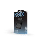 Powerbank KSIX Mini 10.000 mAh, Polímero de litio, 10 W, Cable USB-A a USB-C incluido, Carga simultánea, Negro