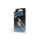 Cable de carga y datos USB-A a Lightning KSIX 12 W, Made For iPhone, 1 m, Blanco