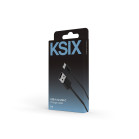 USB-A to USB-C KSIX 12 W charge and data cable, 1 m, Black