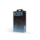 Soporte universal de móvil para coche KSIX, Para rejilla de ventilación, Fijación de pinza, Negro