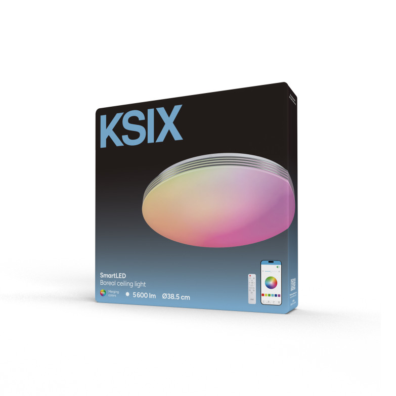 Plafón SmartLED KSIX Boreal, RGBIC +...