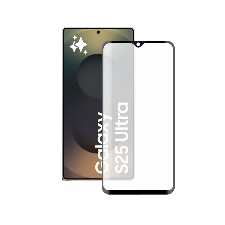 Screen Protector for GALAXY S25 ULTRA, Tempered Glass, 9H Resistance, Thickness 0,3 mm, Black Edge, Black