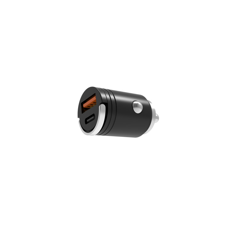 Cargador de coche ultrarrápido KSIX 30W USB-C Power Delivery y USB-A Quick Charge, compatible iPhone y Samsung
