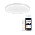 KSIX Halo 2 SmartLED Ceiling Light, RGBIC + CCT, Ø 37 cm, 3,200 lm, 240 LEDs, 26 W, Tuya Smart App, White