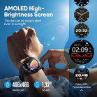 Smartwatch Mibro GS Explorer S, Estadísticas pádel, GPS, 10 ATM, Pantalla AMOLED 1,32’’, Aut. 20 días, Negro