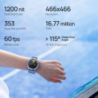 Smartwatch Mibro GS Active 2, Estadísticas pádel, GPS, 5ATM, Pantalla AMOLED 1,32’’, Aut. 20 días, Negro