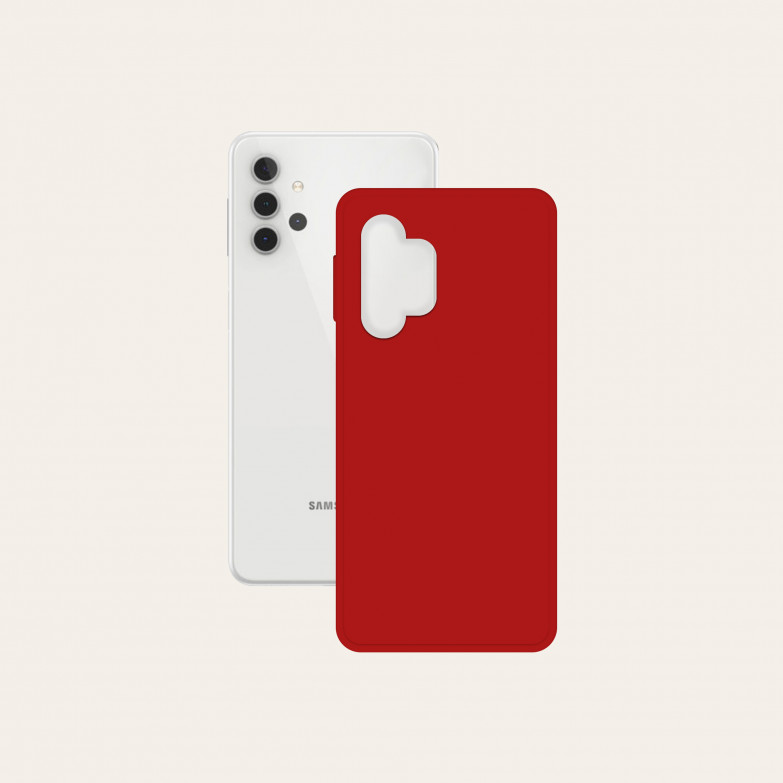 Ksix silk case for Galaxy A32 5G, Red