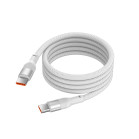 KSIX USB-C to USB-C KSIX 60W charge and data cable, Magnetic, Braided, 1 m, White