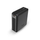 Powerbank KSIX Nano 10.000 mAh, Tamaño de bolsillo, Power Delivery, 22,5 W, Cable USB-C a USB-C, Carga simultánea, Negro