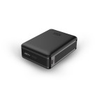Powerbank KSIX Nano 20.000 mAh, Tamaño de bolsillo, Power Delivery, 22,5 W, Cable USB-C a USB-C, Carga simultánea, Negro