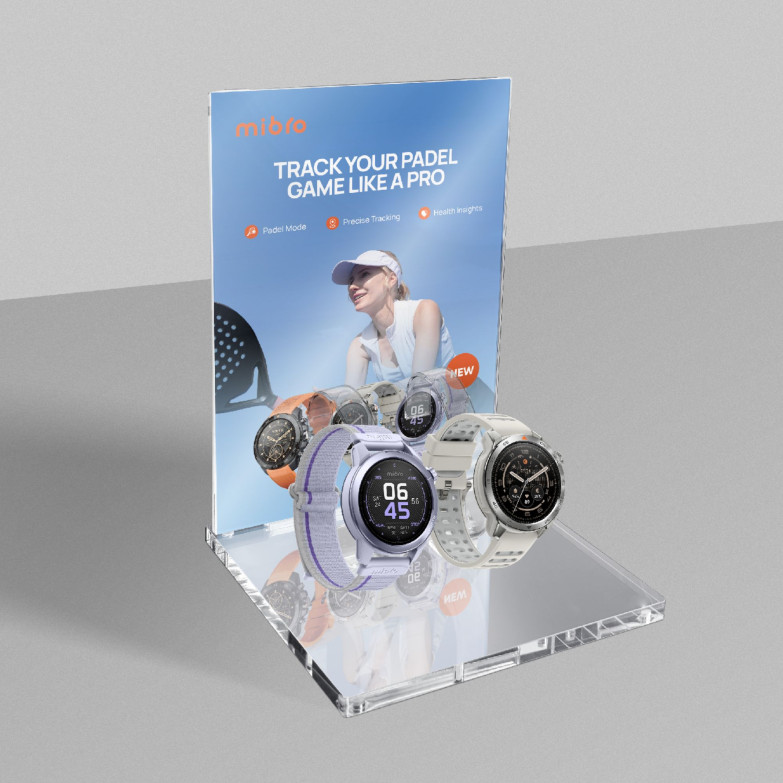 Mibro smartwatch display stand, capacity for 2 watches. Watches not included.